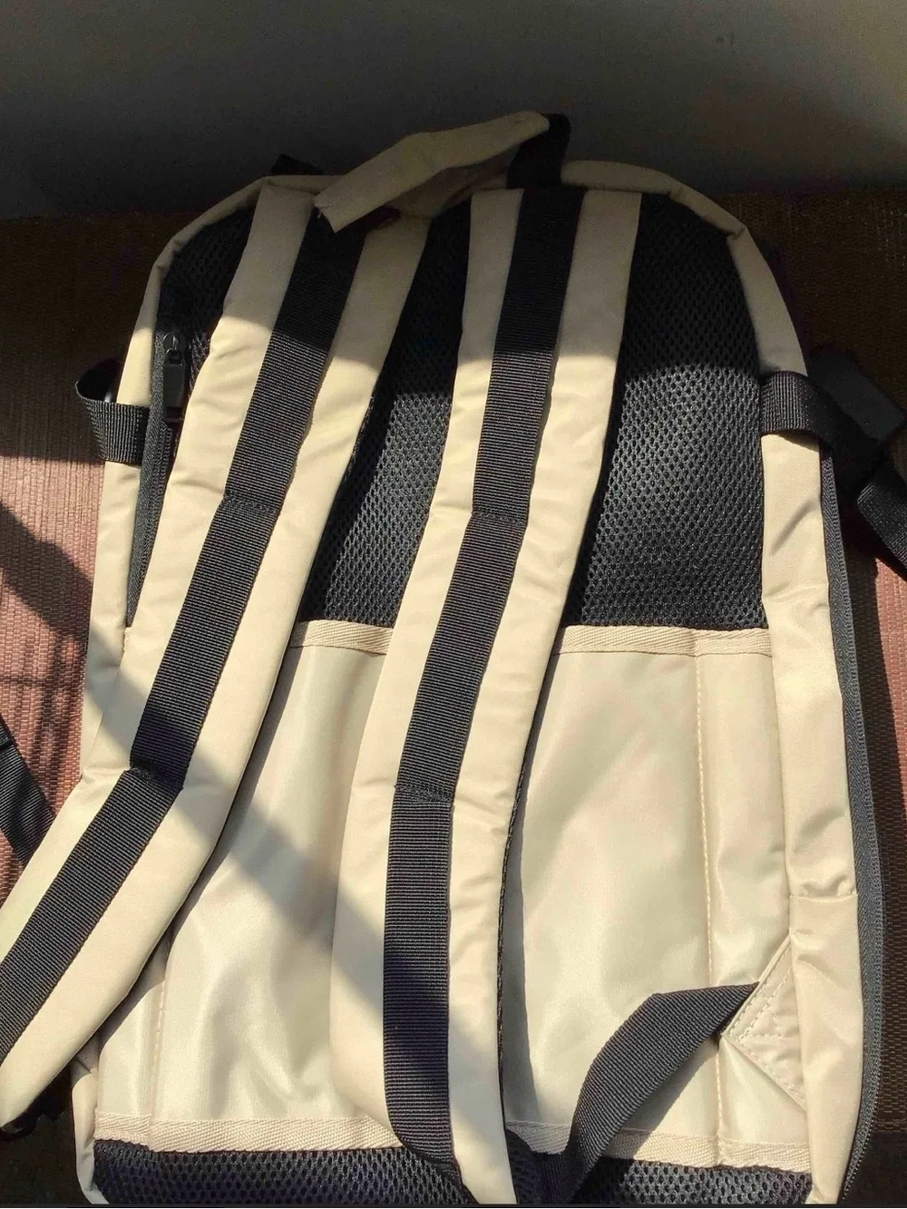 Duchamp Beige Backpack with Black Accents